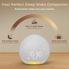 Acedeck sound machine alarm clock Bluetooth speaker streams audio clearly.