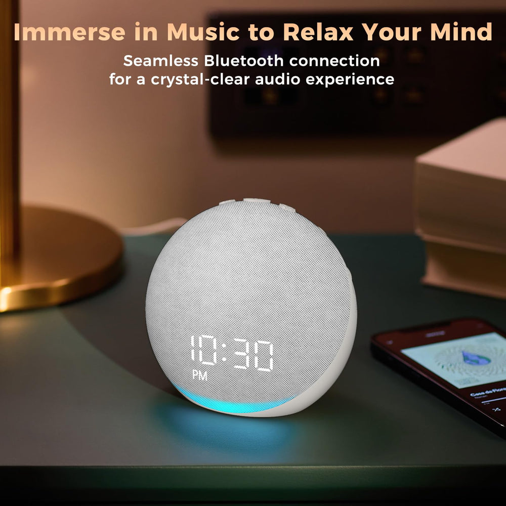 Acedeck sound machine alarm clock night light with 9 color options.