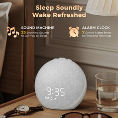 Acedeck sound machine alarm clock sleep sounds collection including white noise and ocean.