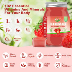 ACEYO Sea Moss Gel texture with spoon for easy serving