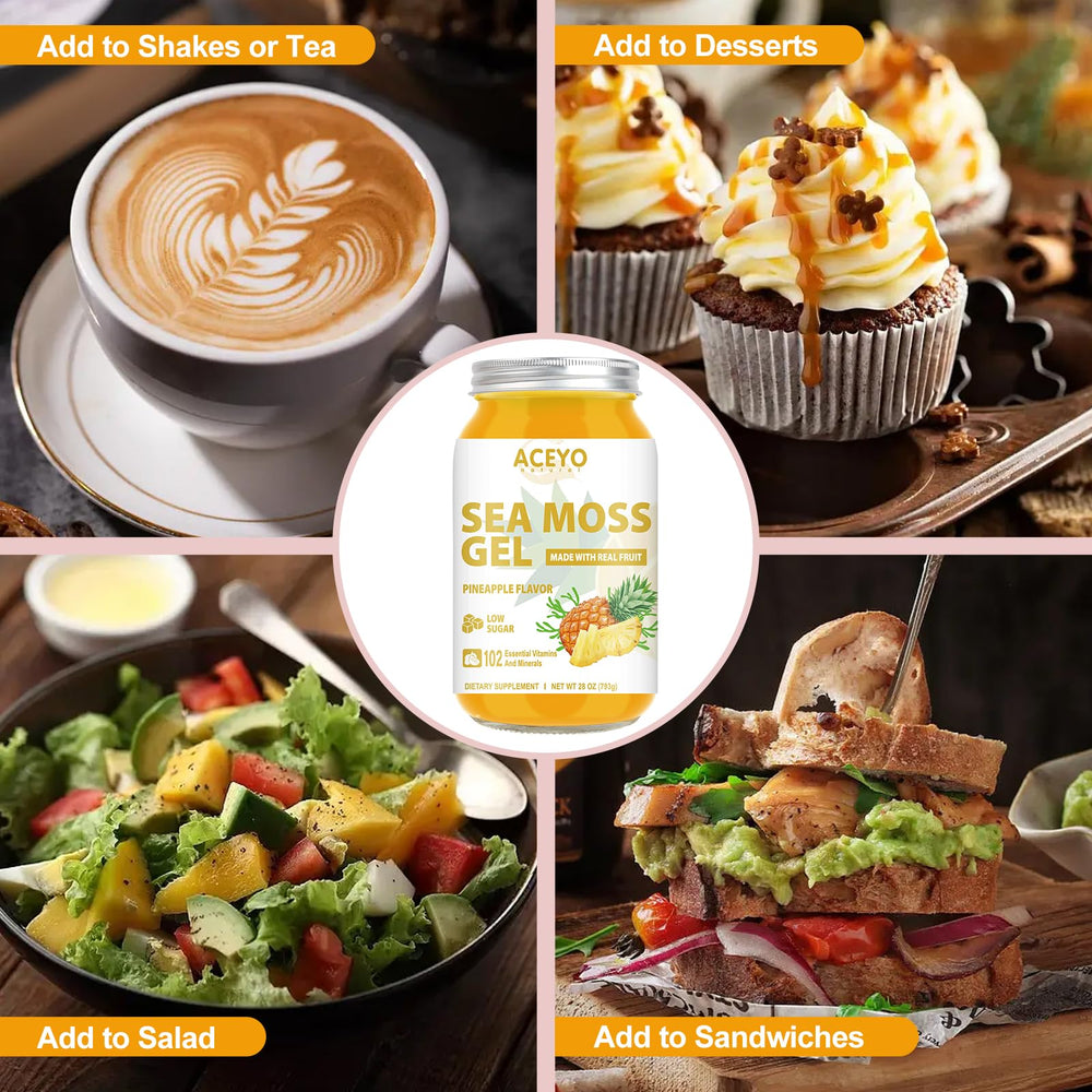 aceyo sea moss gel pineapple smoothie shot for easy daily nutrition