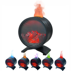 AChoice4U Round Fireplace Diffuser with warm glow for cozy ambience.