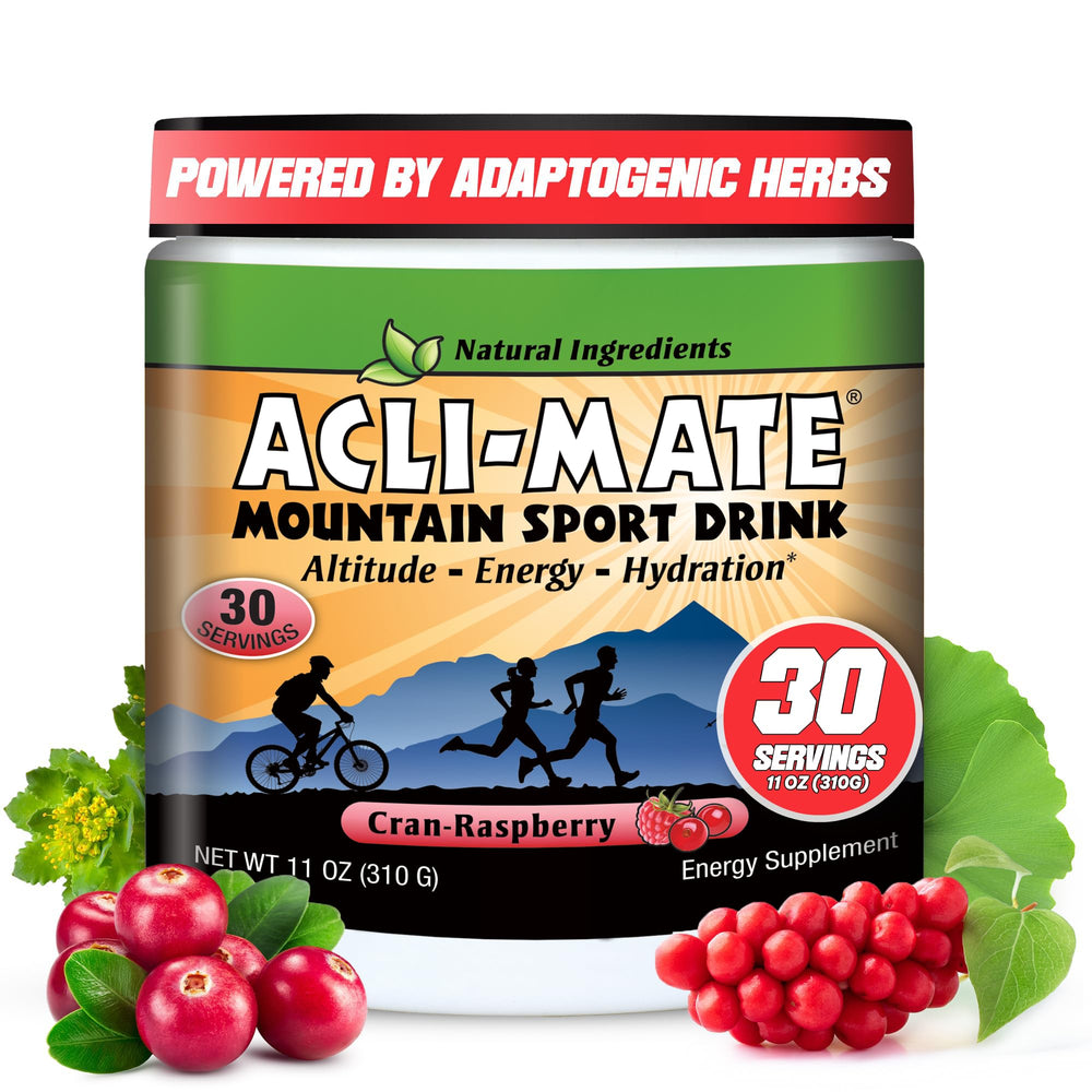 Acli-Mate Mountain Sport Drink tub for convenient on-the-go hydration.