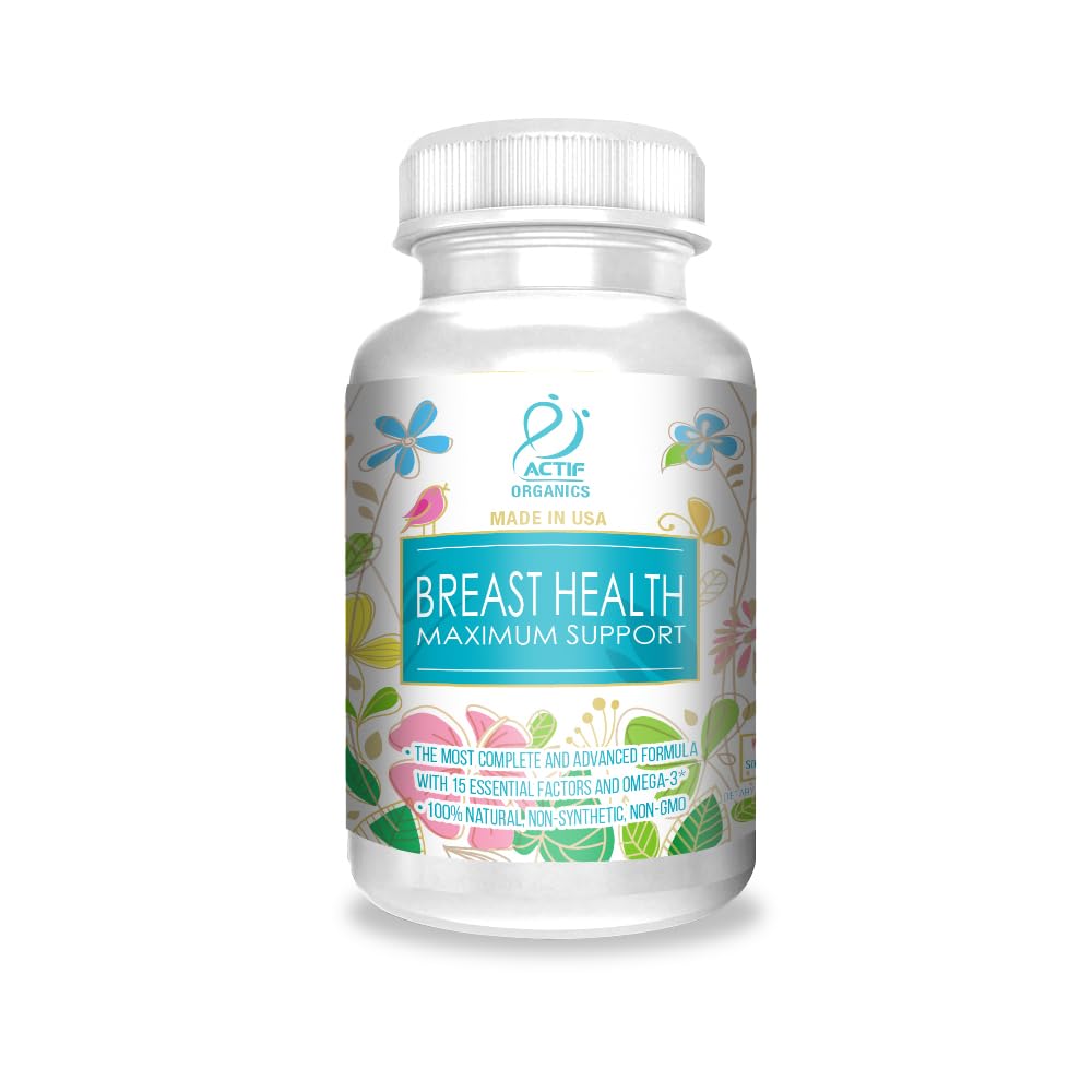 ACTIF Breast Health bottle front with 15-factor blend for hormone balance