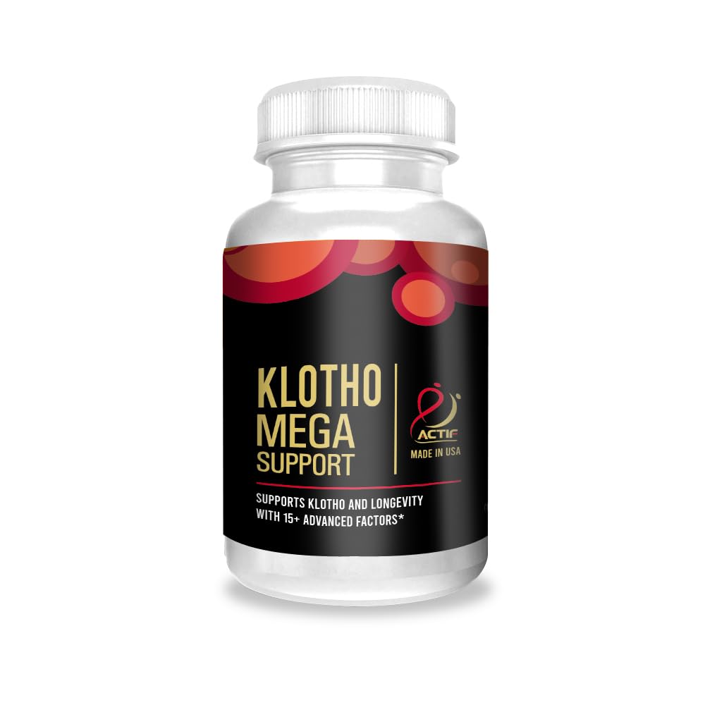 ACTIF Klotho Mega bottle open for easy daily supplementation.