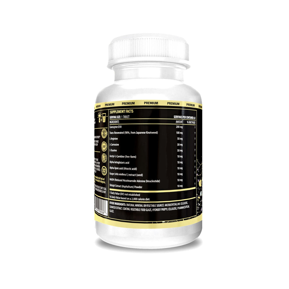 Actif Mitochondrial Mega Support capsules close-up, gluten-free and non-GMO