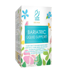 ACTIF Organic Bariatric Liquid Support bottle side view shows BPA-free packaging