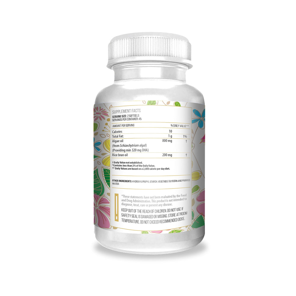 Actif Prenatal Omega-3 label view highlighting non-GMO gluten-free formulation.