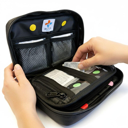 Actis Care MediKit case exterior shows a durable, travel-ready design.