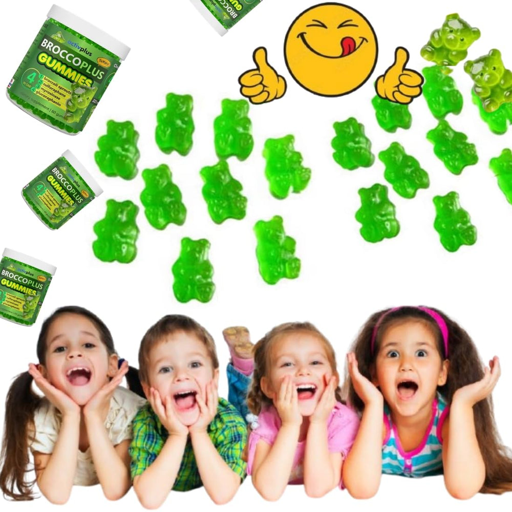 ACTIV PLUS fruit flavor gummies arranged for serving and tasting