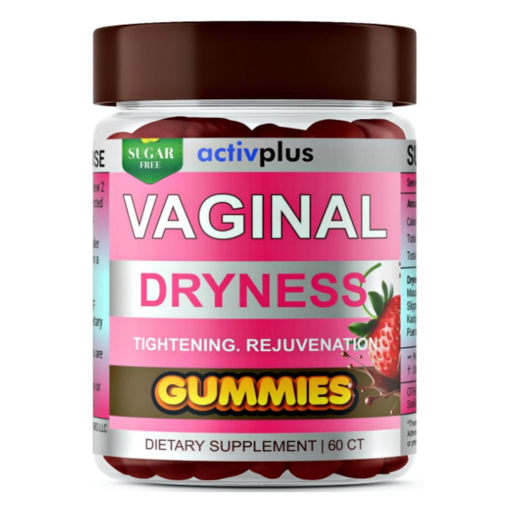 ACTIV PLUS vaginal dryness moisturizer bottle highlighting hydrating formula for daily comfort