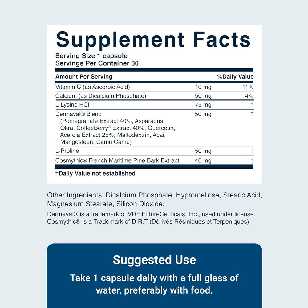 ActivatedYou Essential Skin Food bottle side label highlights key ingredients for skin support.