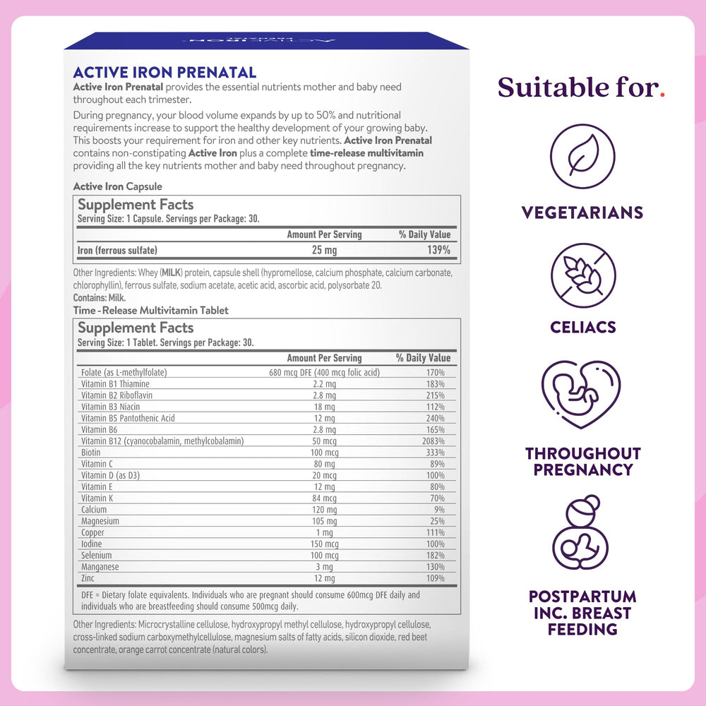 Active Iron Prenatal daily-dose moment, simple addition to morning routine