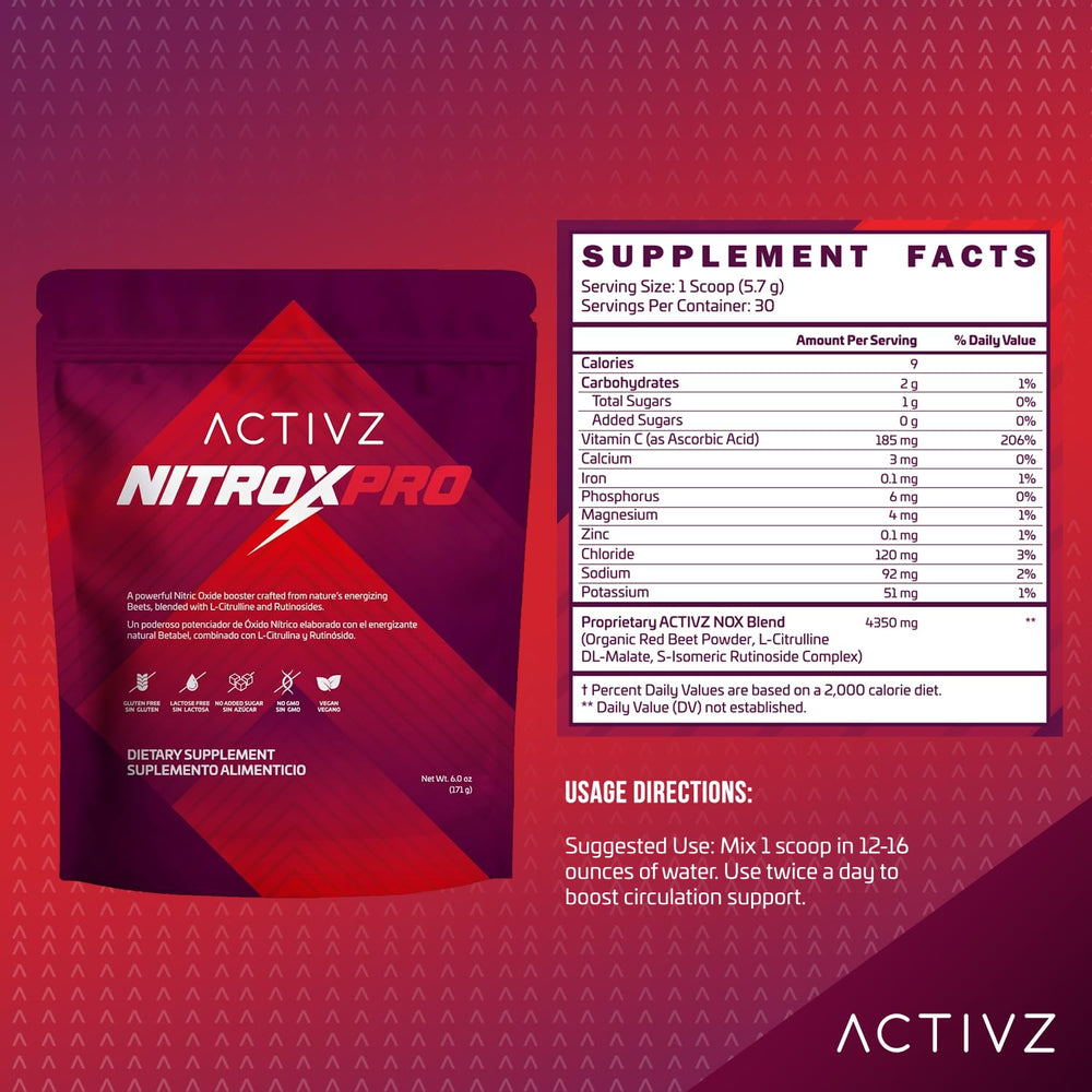 ACTIVZ NitroxPro ready-to-drink glass with citrus, ideal for workouts.