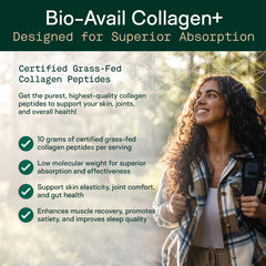 Pouring Adapt Naturals Bio-Avail Collagen+ into coffee for easy daily skin and recovery support