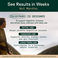 Adapt Naturals Colostrum beta-glucan panel emphasizes beta-glucan for balance support.