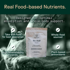 Adapt Naturals ingredients chart highlighting vitamins and minerals.