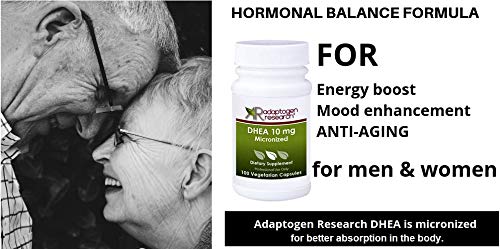 Adaptogen Research DHEA capsules dispensed for everyday supplementation