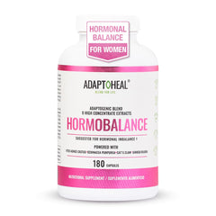 ADAPTOHEAL Hormobalance bottle-front showing vegan capsules for daily balance