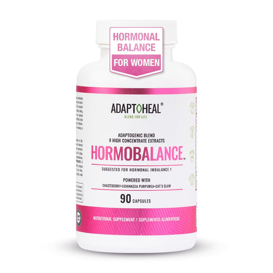 ADAPTOHEAL Hormobalance bottle pour showing convenient daily balance support
