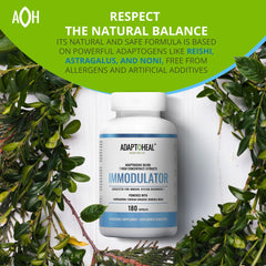ADAPTOHEAL Immodulator with reishi mushroom suggesting immune resilience