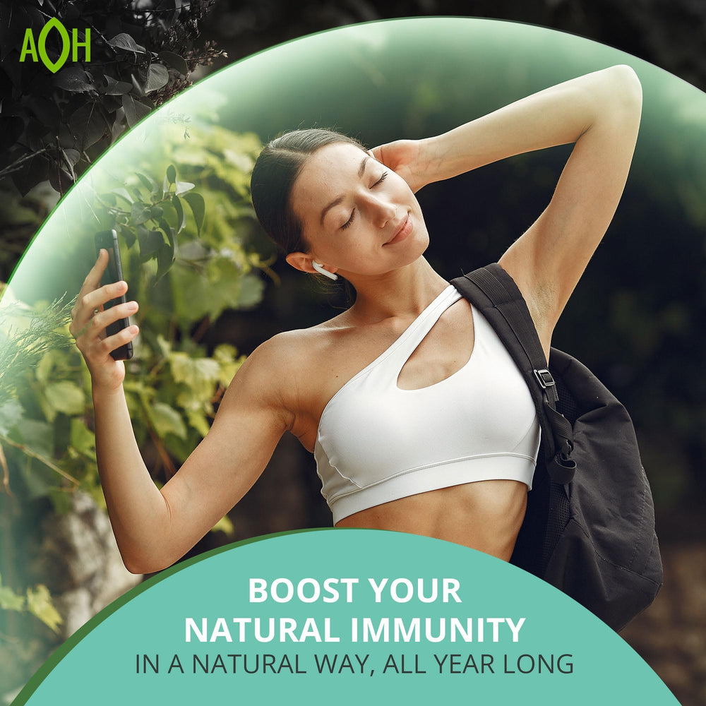 ADAPTOHEAL Immuneheal capsules being dispensed for easy daily dosing.