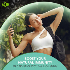 ADAPTOHEAL Immuneheal capsules being dispensed for easy daily dosing.