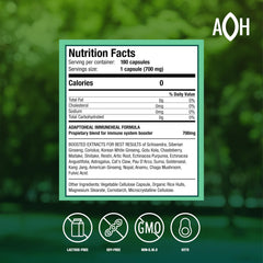 ADAPTOHEAL Immuneheal label close-up showing adaptogen blend.