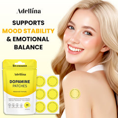 Adellina Dopamine Patches close-up of plant-based ingredients.