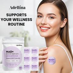 Adellina NAD+ Patch applied to arm demonstrating discreet wear