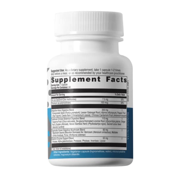 Close-up label of Advanced Bionutritionals Integrative Digestive Formula showing ingredients.
