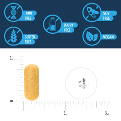 Advanced Bionutritionals vegan, gluten-free bottle confirms allergen-friendly bone support.