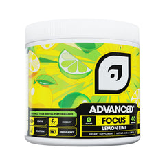 Advanced Focus Lemon Lime label highlights the patented focus formula.