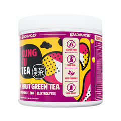 Close-up of vitamins panel in Advanced powder for daily wellness
