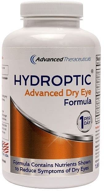 Advanced Theraceuticals Hydroptic bottle front for daily eye comfort support.