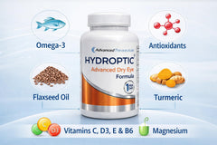 Advanced Theraceuticals Hydroptic travel bottle for on-the-go eye support.