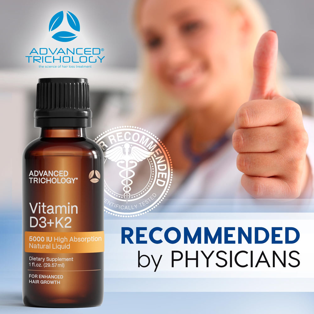 Advanced Trichology coconut-citrus oil base illustrates rapid sublingual absorption.