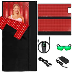 ADVARAYS red light therapy pad with 2520 LEDs for facial and body care, supports skin vitality.