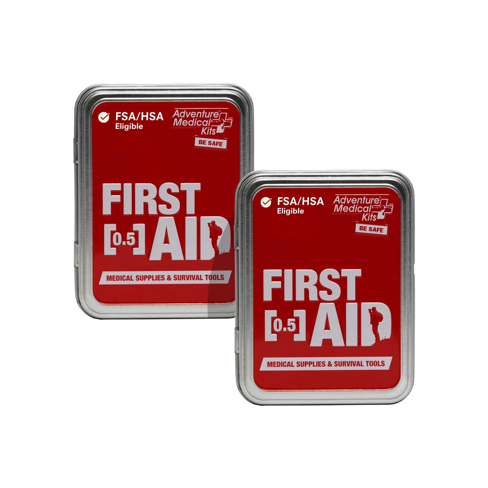 Adventure Medical Kits 0.5 tin red pack 2 for quick, organized first aid on the go