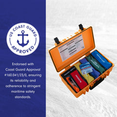 Adventure Medical Kits Marine Series Coast Guard approval badge validates maritime safety standards
