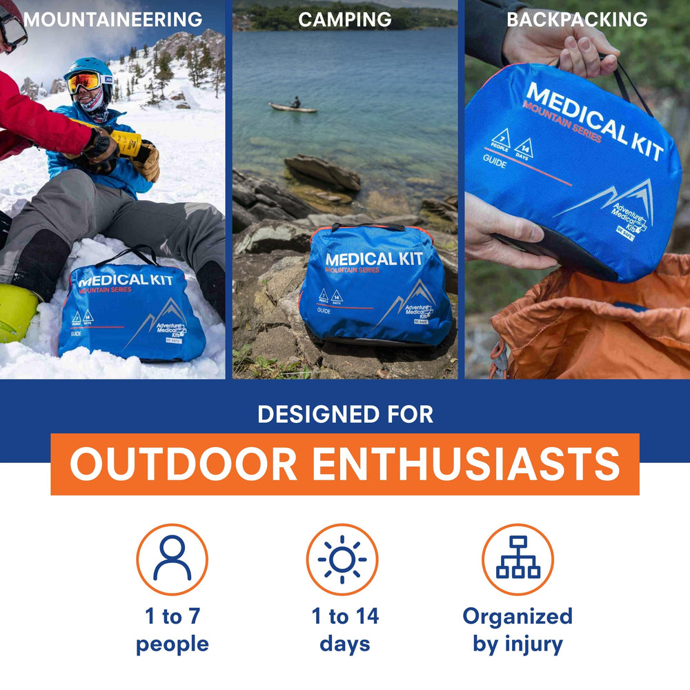 Adventure Medical Kits Mountain Series Easy Care organizer with labeled pockets for quick access.