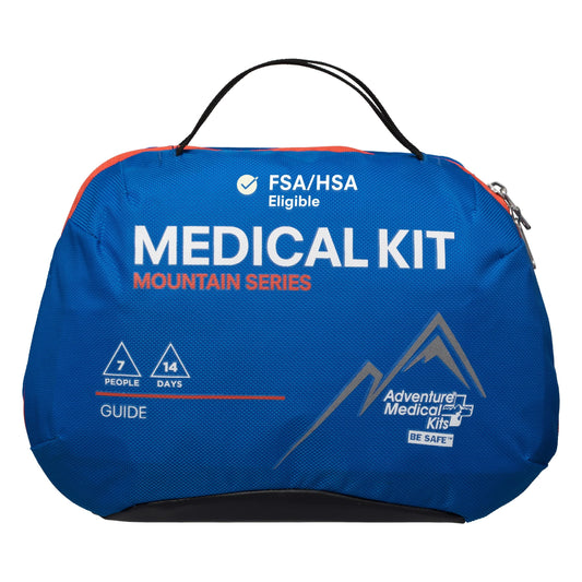 Adventure Medical Kits Mountain Series outer bag keeps gear dry and organized on rugged hikes.