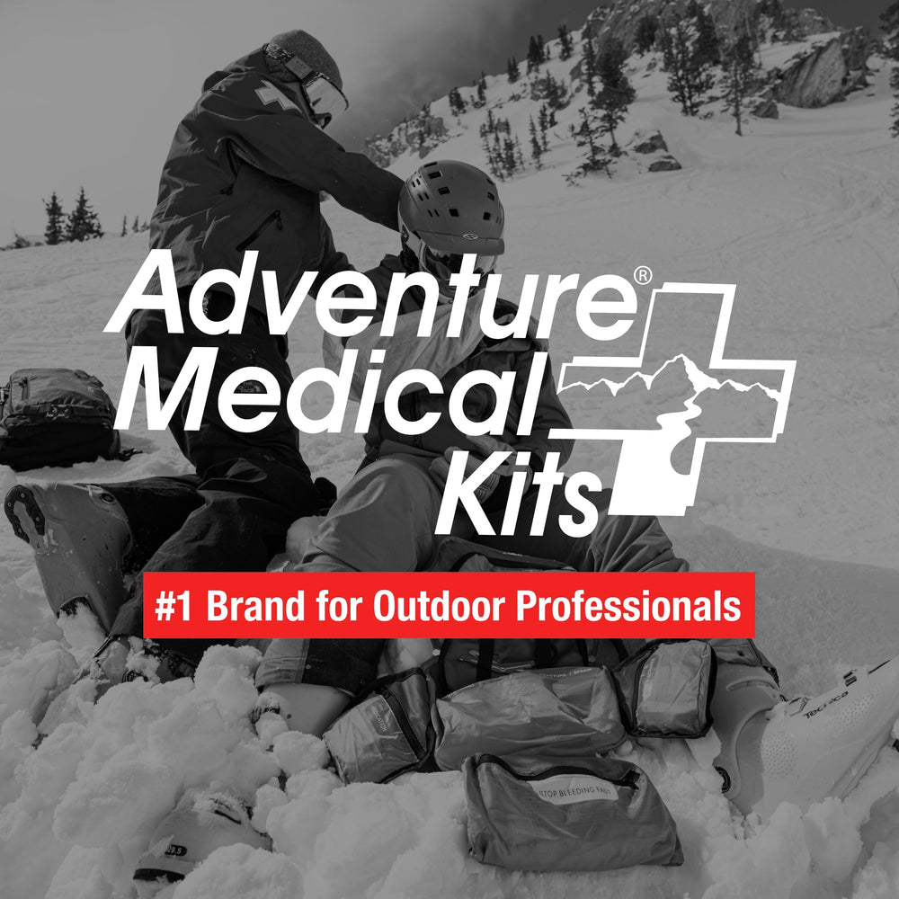 Adventure Medical Kits Mountain Series water-resistant bag protects contents in the rain.