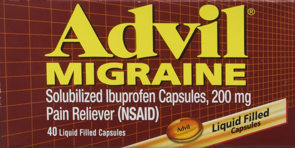 Advil Migraine Liqui-Gels blister pack close-up for on-the-go relief.