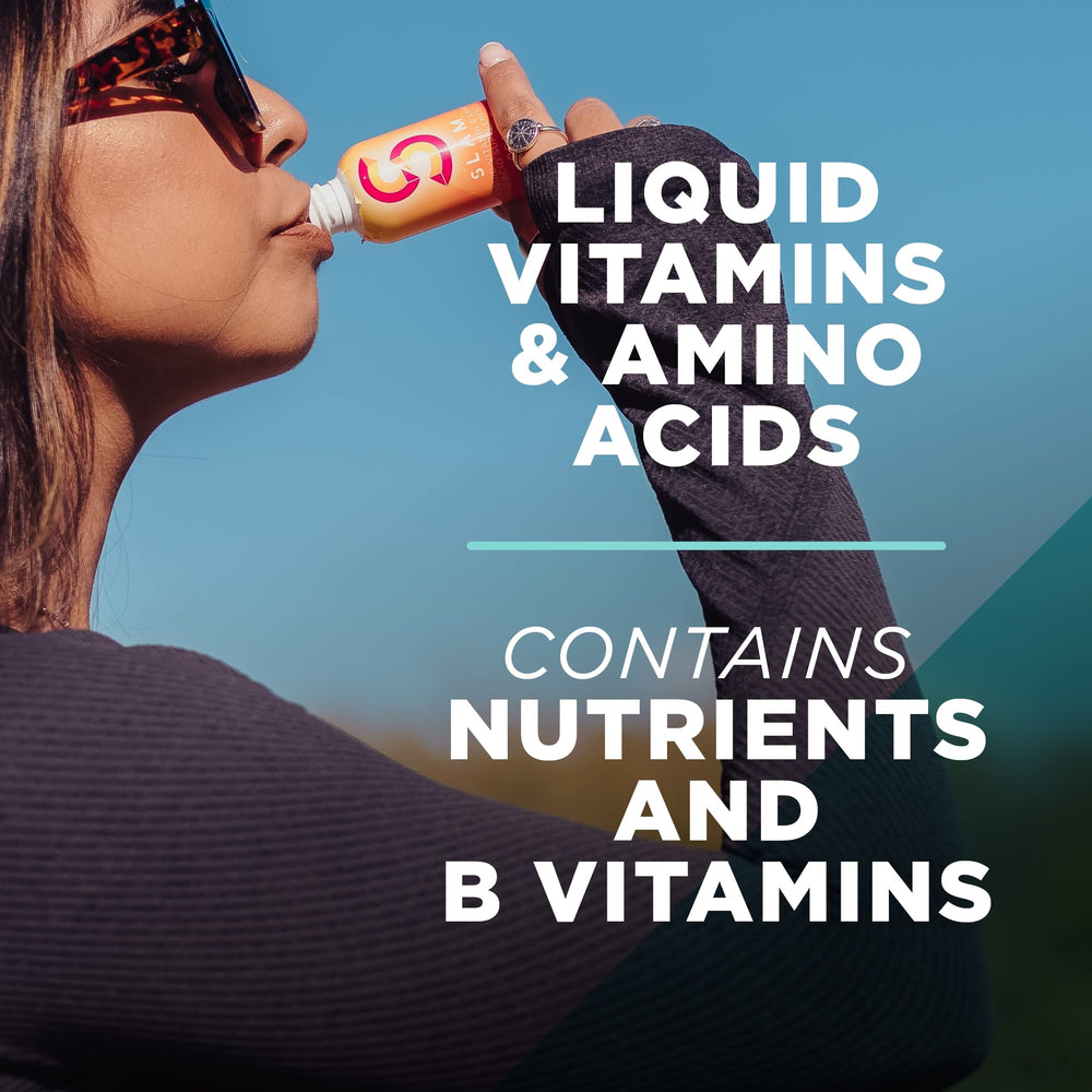 AdvoCare Slam lemonade 2oz bottle, refreshing flavor with sugar-free energy.