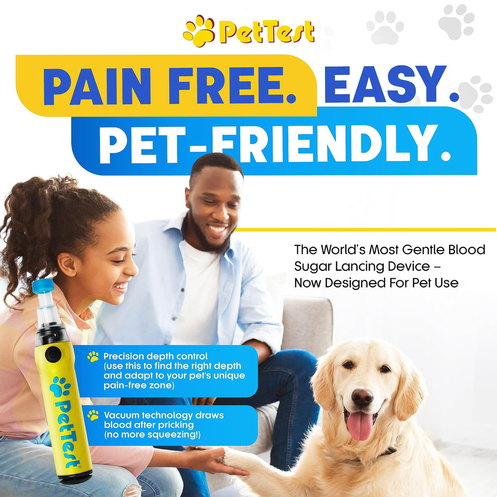 PetTest Genteel vacuum action demonstrated for stress-free blood collection