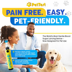 PetTest Genteel vacuum action demonstrated for stress-free blood collection