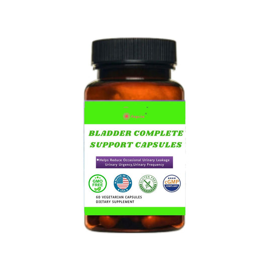 Aegabe bladder control bottle with daily capsules for urinary comfort.