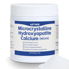 Aether MCHA powder with non-nano structure for stable formulation control.