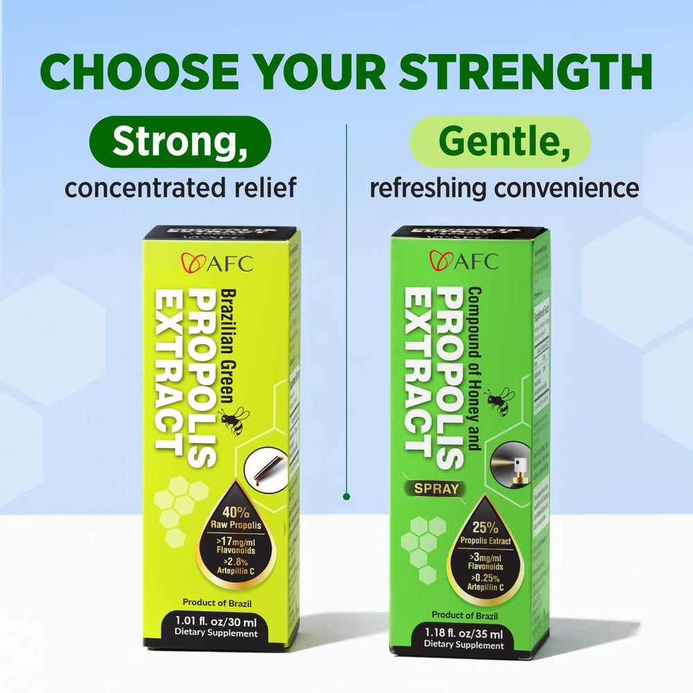 AFC Japan Brazilian Green Propolis Spray antioxidant-rich propolis profile in use